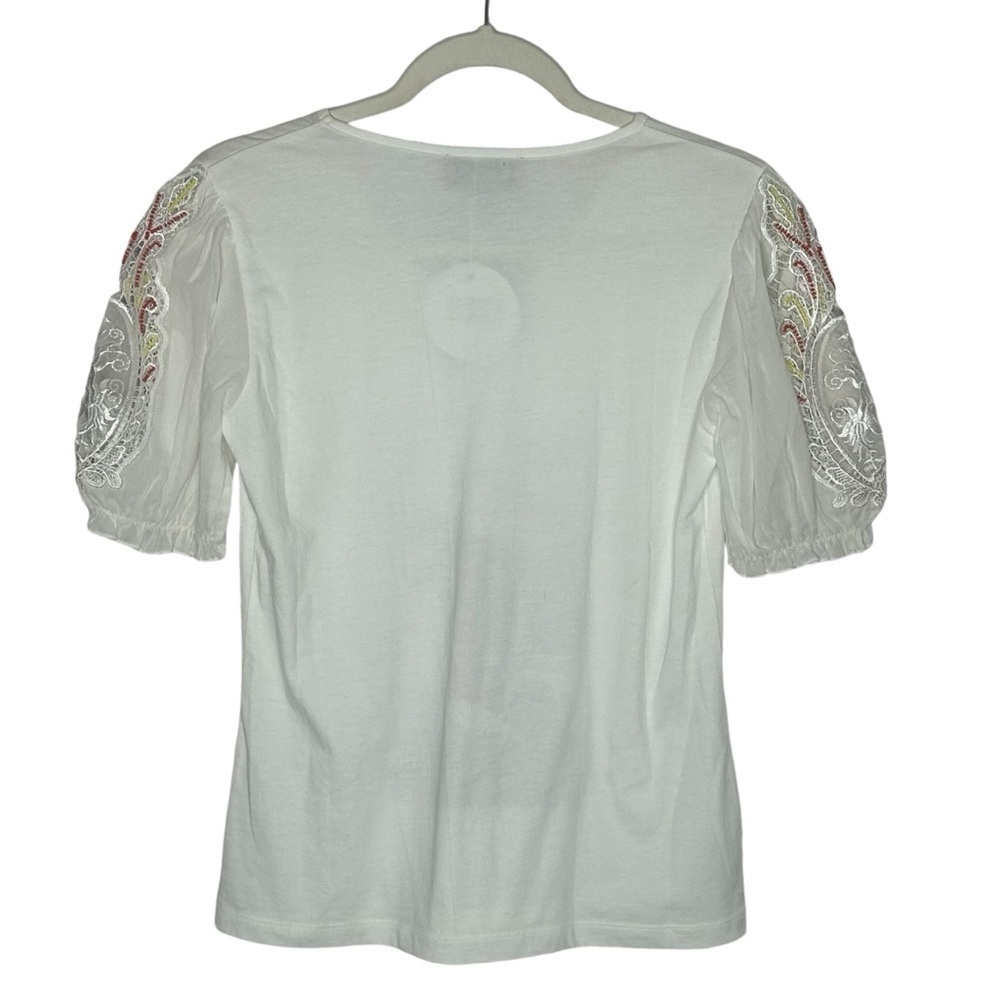 Kitsch & Pop Koi Fish Lace Sleeve Top NWT - Picture 4 of 13